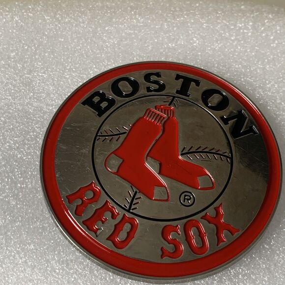 Boston Red Sox MLB Belt Buckle Round 3 Inch - Picture 2 of 6